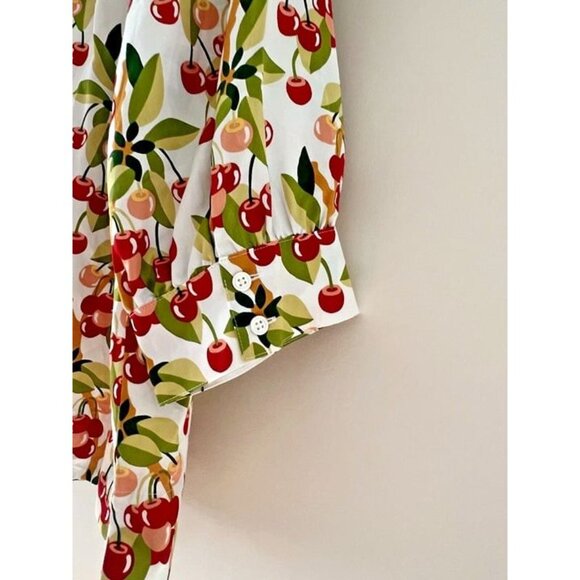 Brooks Brothers Cherry Spring Summer Skirt 14 Blouse 16 Set Retro Cottage Fairy - Picture 4 of 9